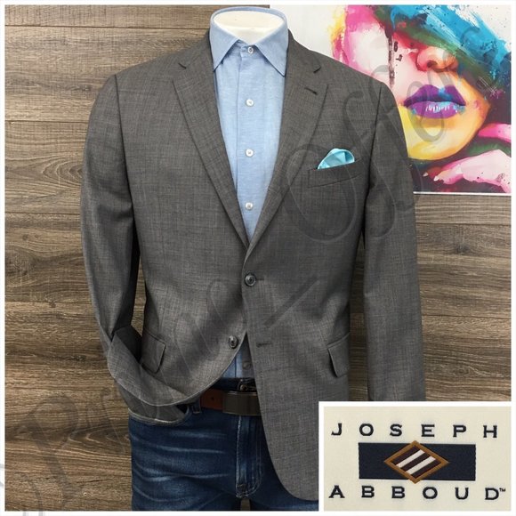 Joseph Abboud Mens Blazer Sport Coat Two Button Casual Jacket Size 44R Wool Suit - Picture 1 of 13